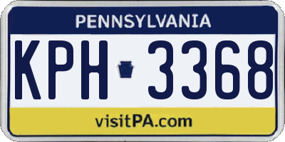 PA license plate KPH3368