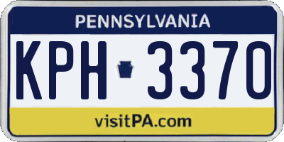 PA license plate KPH3370