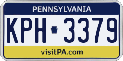 PA license plate KPH3379