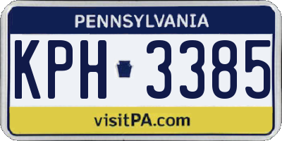 PA license plate KPH3385