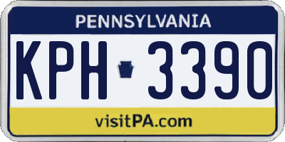 PA license plate KPH3390