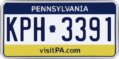 PA license plate KPH3391