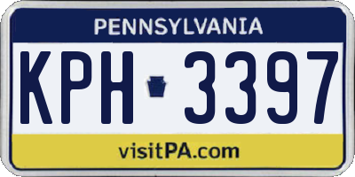PA license plate KPH3397