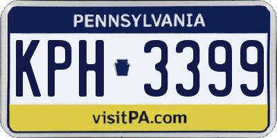 PA license plate KPH3399