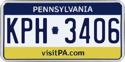 PA license plate KPH3406