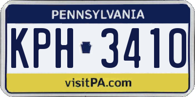PA license plate KPH3410