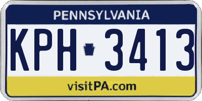 PA license plate KPH3413