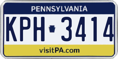 PA license plate KPH3414