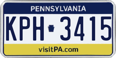 PA license plate KPH3415
