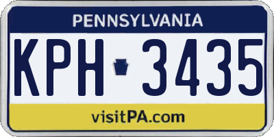 PA license plate KPH3435