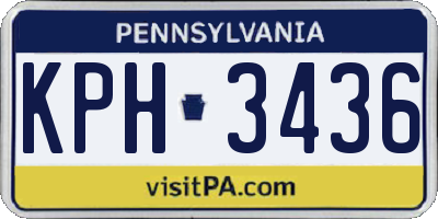 PA license plate KPH3436