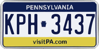 PA license plate KPH3437