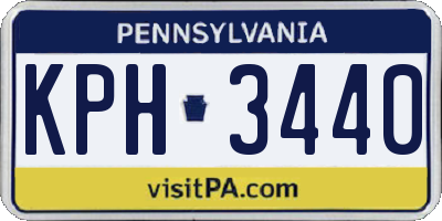 PA license plate KPH3440