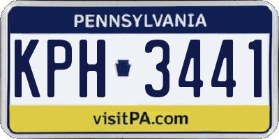 PA license plate KPH3441