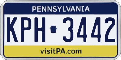 PA license plate KPH3442