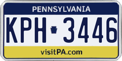 PA license plate KPH3446