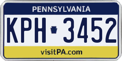 PA license plate KPH3452