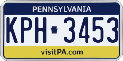 PA license plate KPH3453
