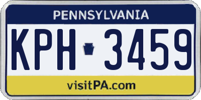 PA license plate KPH3459