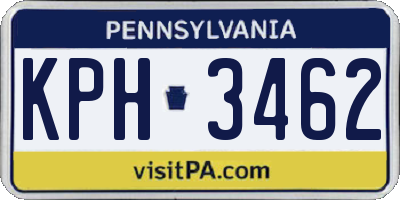 PA license plate KPH3462