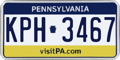 PA license plate KPH3467