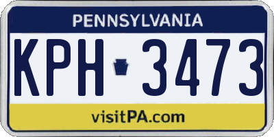PA license plate KPH3473
