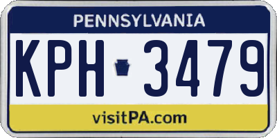 PA license plate KPH3479