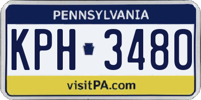 PA license plate KPH3480