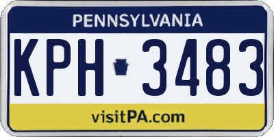 PA license plate KPH3483