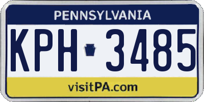 PA license plate KPH3485