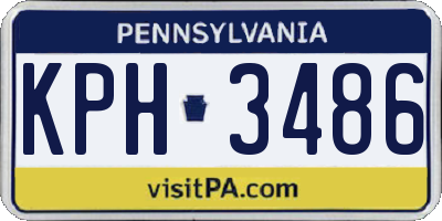 PA license plate KPH3486