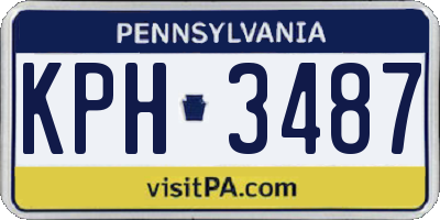 PA license plate KPH3487