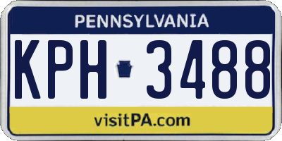 PA license plate KPH3488