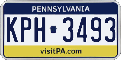 PA license plate KPH3493