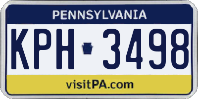 PA license plate KPH3498