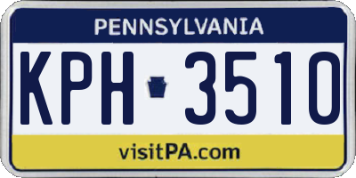 PA license plate KPH3510