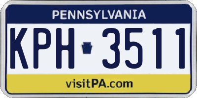 PA license plate KPH3511