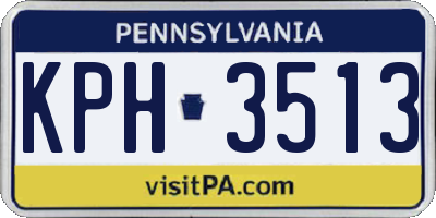 PA license plate KPH3513