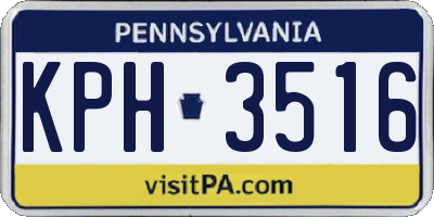 PA license plate KPH3516
