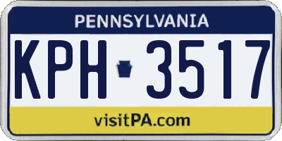 PA license plate KPH3517