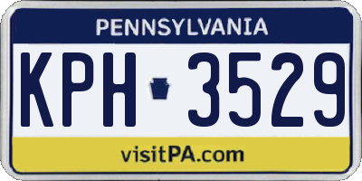 PA license plate KPH3529