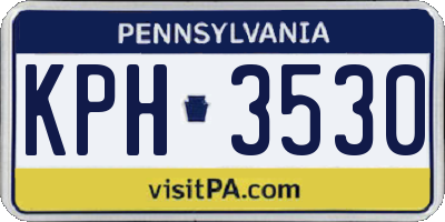PA license plate KPH3530