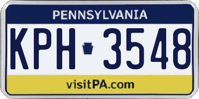 PA license plate KPH3548