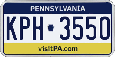 PA license plate KPH3550