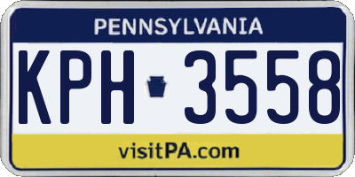 PA license plate KPH3558