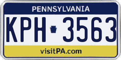 PA license plate KPH3563
