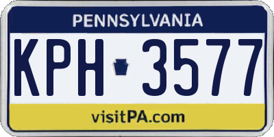 PA license plate KPH3577