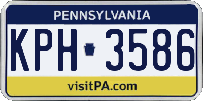 PA license plate KPH3586