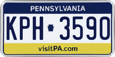 PA license plate KPH3590