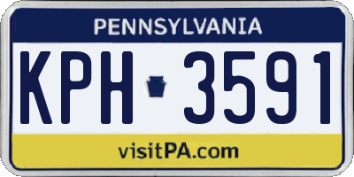 PA license plate KPH3591